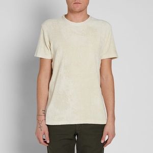 OUR LEGACY perfect tee terry cloth beige cream tee shirt